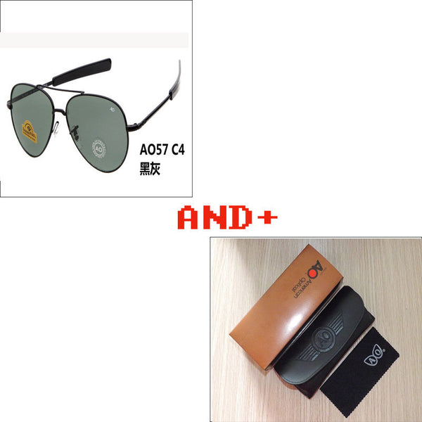 2016 Newest US Army MILITARY AO Brand Designer Aviator Sunglasses Glass Lens men Sun Glasses oculos masculino With original Case