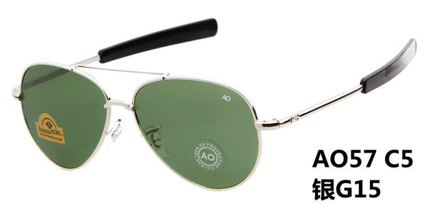 2016 Newest US Army MILITARY AO Brand Designer Aviator Sunglasses Glass Lens men Sun Glasses oculos masculino With original Case