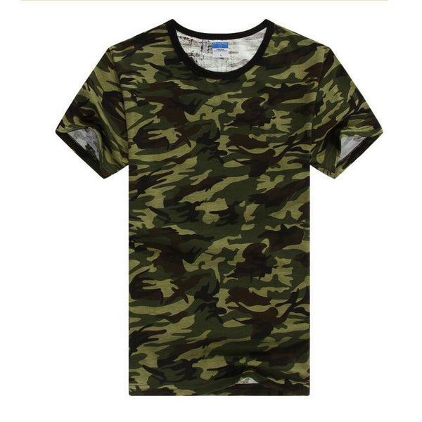 Europe and America fashion Army fans Camouflage printed t-shirt men personality street skate boy short sleeve tshirt S-3XL T14