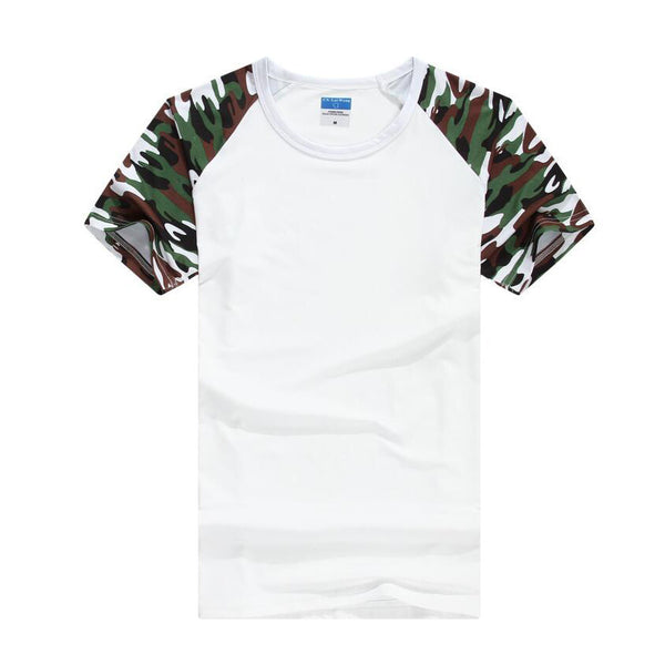 Europe and America fashion Army fans Camouflage printed t-shirt men personality street skate boy short sleeve tshirt S-3XL T14