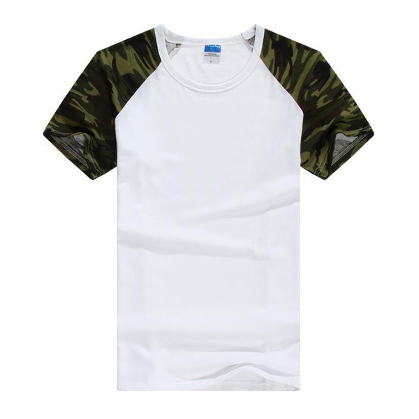 Europe and America fashion Army fans Camouflage printed t-shirt men personality street skate boy short sleeve tshirt S-3XL T14