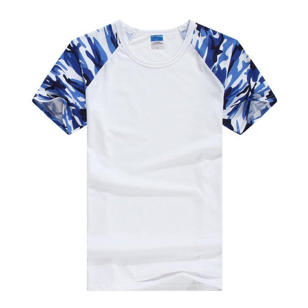 Europe and America fashion Army fans Camouflage printed t-shirt men personality street skate boy short sleeve tshirt S-3XL T14