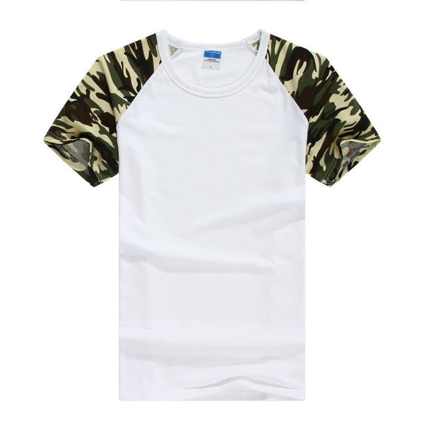 Europe and America fashion Army fans Camouflage printed t-shirt men personality street skate boy short sleeve tshirt S-3XL T14