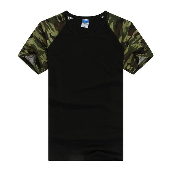 Europe and America fashion Army fans Camouflage printed t-shirt men personality street skate boy short sleeve tshirt S-3XL T14