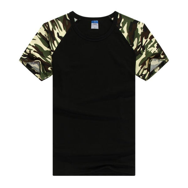 Europe and America fashion Army fans Camouflage printed t-shirt men personality street skate boy short sleeve tshirt S-3XL T14