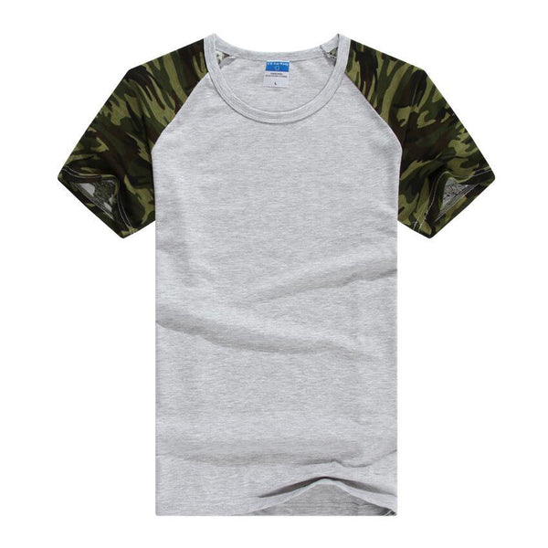 Europe and America fashion Army fans Camouflage printed t-shirt men personality street skate boy short sleeve tshirt S-3XL T14