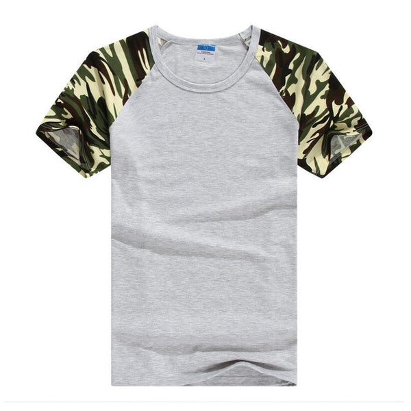 Europe and America fashion Army fans Camouflage printed t-shirt men personality street skate boy short sleeve tshirt S-3XL T14