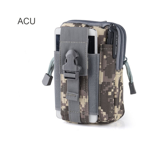 Universal Outdoor Tactical Holster Military Molle Hip Waist Belt Bag Wallet Pouch Purse Phone Cases For iPhone LG HTC Zipper