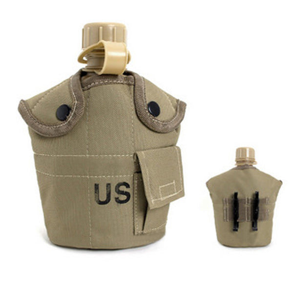 Heavy Cover Army Water Bottle Aluminum Cooking Cup US 1L Military Canteen Camping Hiking Survival Kettle Outdoor Tableware