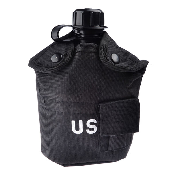 Heavy Cover Army Water Bottle Aluminum Cooking Cup US 1L Military Canteen Camping Hiking Survival Kettle Outdoor Tableware