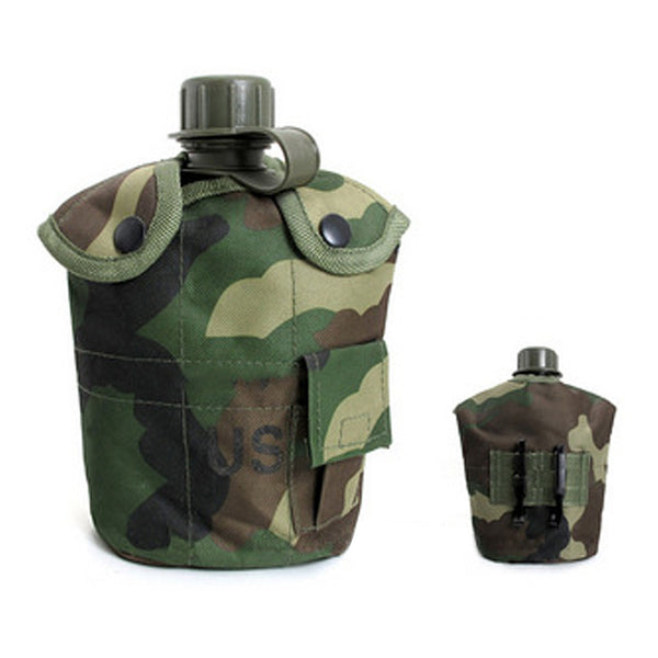 Heavy Cover Army Water Bottle Aluminum Cooking Cup US 1L Military Canteen Camping Hiking Survival Kettle Outdoor Tableware