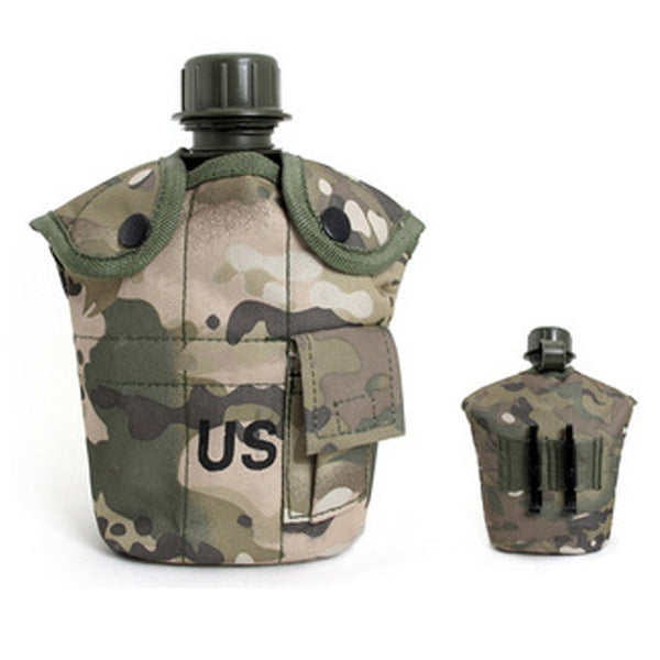 Heavy Cover Army Water Bottle Aluminum Cooking Cup US 1L Military Canteen Camping Hiking Survival Kettle Outdoor Tableware