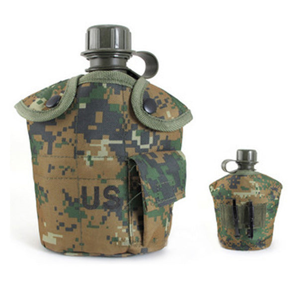 Heavy Cover Army Water Bottle Aluminum Cooking Cup US 1L Military Canteen Camping Hiking Survival Kettle Outdoor Tableware
