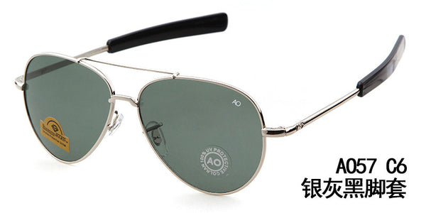 2016 Newest US Army MILITARY AO Brand Designer Aviator Sunglasses Glass Lens men Sun Glasses oculos masculino With original Case