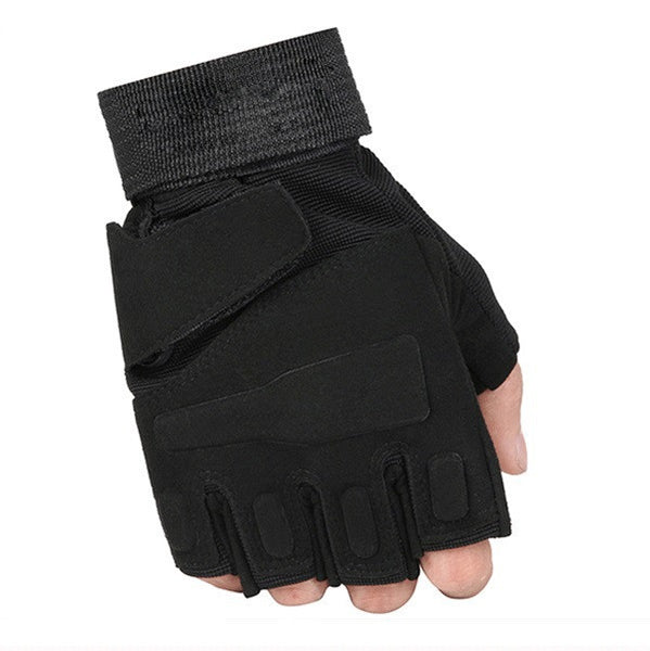 Military usa special forces training tactical gloves outdoor fighting combat slip-resistant black half- finger gloves