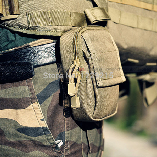 Tactical MOLLE waist pack military accessories message bag 6 tactical utility pouch CP multicam 1000D nylon smart phone pouch